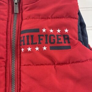Tommy Hilfiger Puffer Vest Toddler 4T Red Water Resistant Polyester Festive